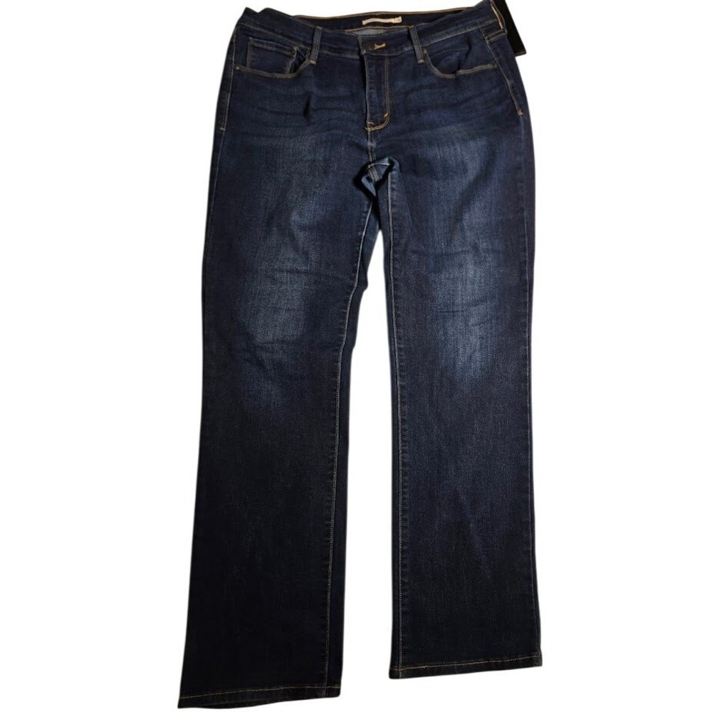 Levis 505 Straight Leg Jeans Womens 14M 32x32 Dark Wash Blue Denim Mid Rise 846